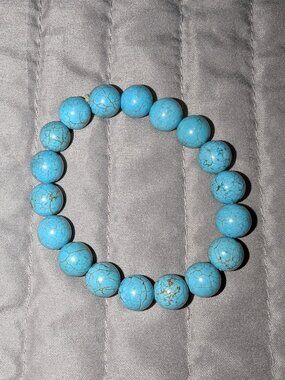 $1 with Bundle ~ Blue Bead Bracelet 7115